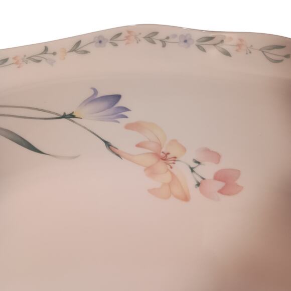 Noritake Gala Cuisine AMERICAN FLOWERS pattern Vegetable Serving Bowl Japan - Picture 4 of 5
